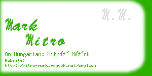 mark mitro business card